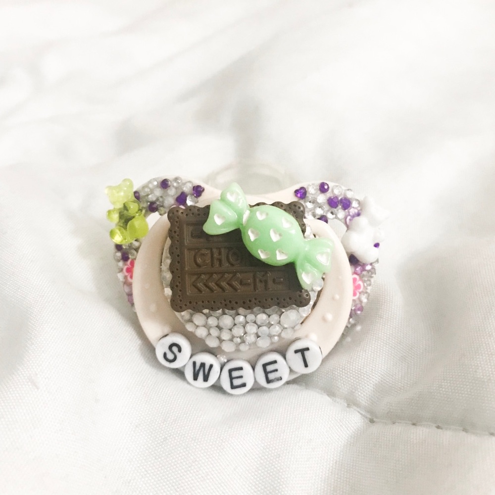 “SWEET” Embellished Adult Pacifier (DDLG/ABDL)